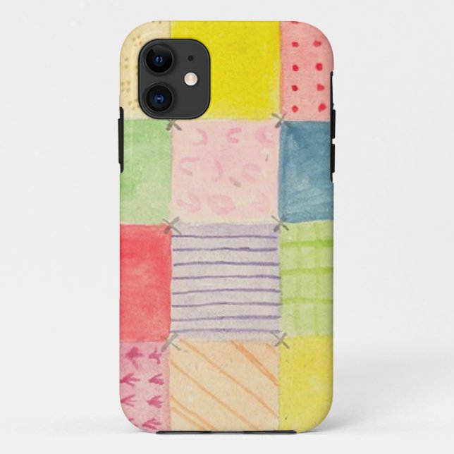Coques Case-Mate iPhone Patchwork Aquarelle  (Dos)