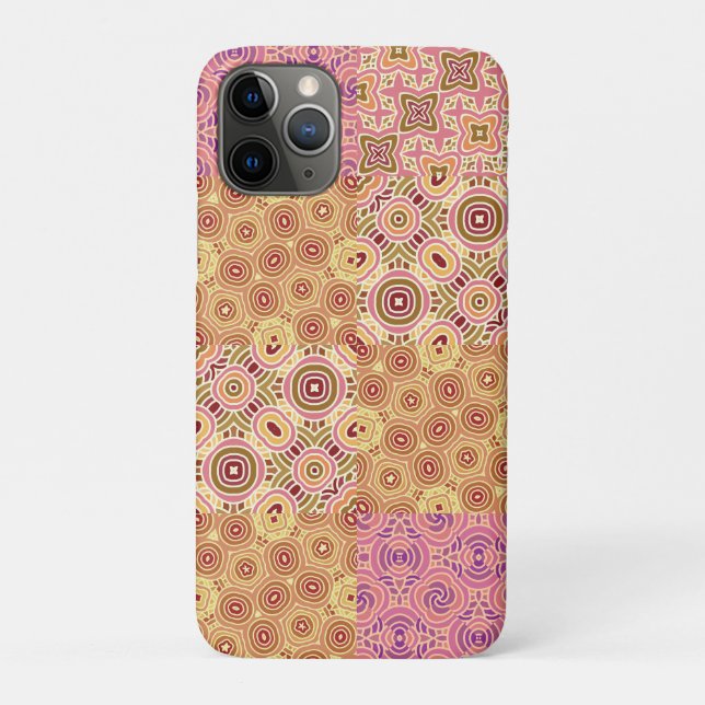 Coques Case-Mate iPhone Patchwork Géométrique Rétro  (Dos)