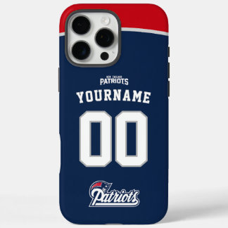 Coques iPhone 16 Pro Max Patriotes Personnalisés Jersey Football Américain