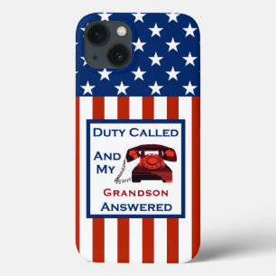 iPhone 13 Coque [Patriotic American] Service militaire d'ancien co