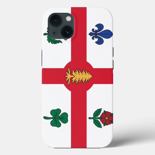 Coques Case-Mate iPhone Patriotic Apple Case-Mate, Montreal flag (Verso)