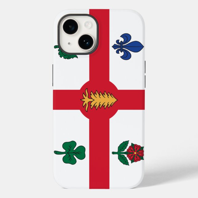 Coques Case-Mate iPhone Patriotic Apple Case-Mate, Montreal flag (Verso)