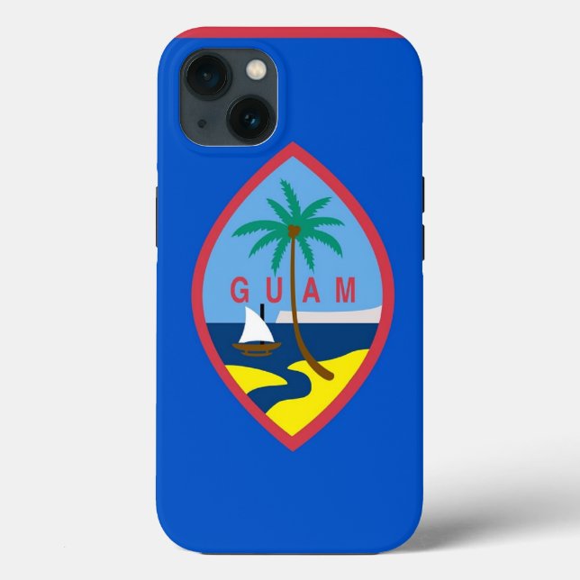 Coques Case-Mate iPhone Patriotique Apple iPhone 13 Coque-Mate, Guam (Verso)