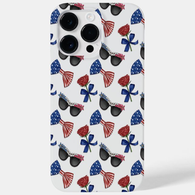 COQUES Case-Mate iPhone PATRIOTIQUES LUNETTES DE SOLEIL ROSE BAS CRAVATE (Verso)