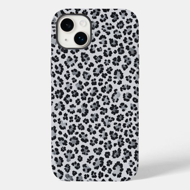 Coques Case-Mate iPhone Pattern Leopard Print Gray (Verso)