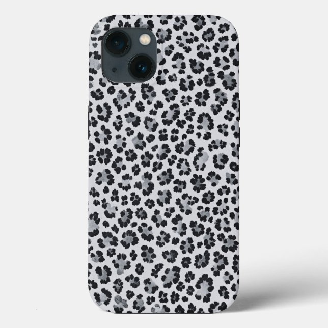 Coques Case-Mate iPhone Pattern Leopard Print Gray (Verso)