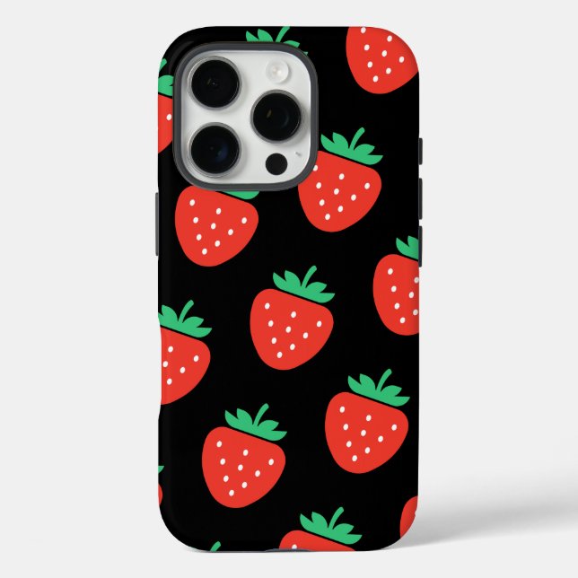 Coques Case-Mate iPhone pattern strawberries (Verso)