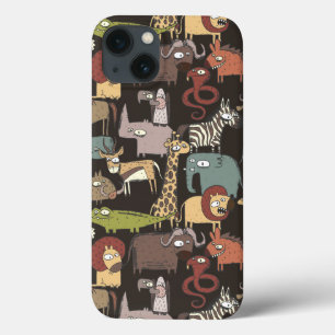 Etui iPhone 13 Patterns d'African Animals