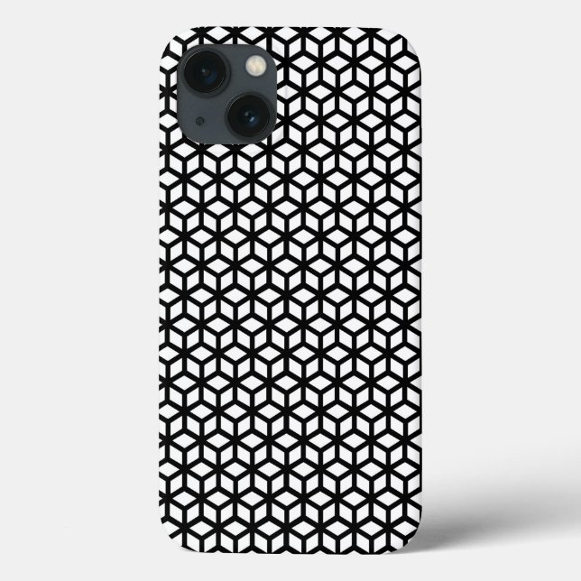 Coques Case-Mate iPhone Patters de Black And White Cube (Verso)