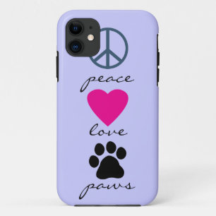 Coque iPhone 11 Pattes d'amour de paix