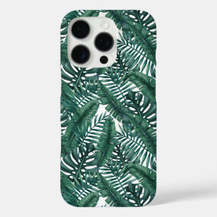 Coques iPhone 16 Pro Paume vert tropicale Feuille Motif