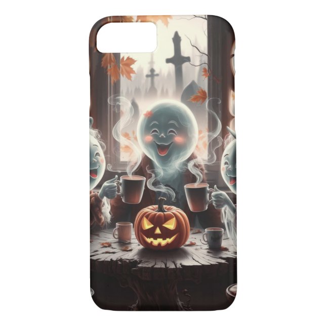 Coques Case-Mate iPhone Pause café Ghoarly Halloween (Dos)
