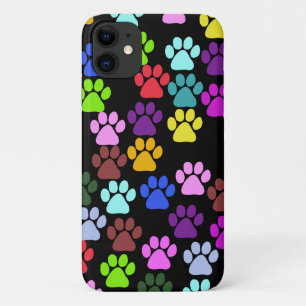 Coques Pour iPhone Paws colorés, Motif Paw, Paws de chien, Empreintes