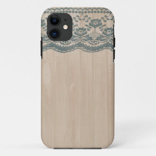Coque iPhone 11 Pays Barre Bois et dentelle