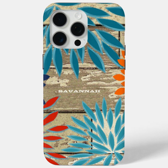 Coques Case-Mate iPhone Pays Chic Floral Votre nom ou devis (Verso)