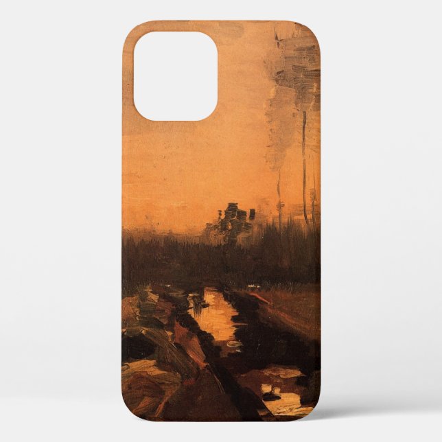 Coques Case-Mate iPhone Paysage au crépuscule par Vincent van Gogh (Verso)