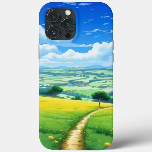 Coques Case-Mate iPhone Paysage avec nuages et arbres (Verso)