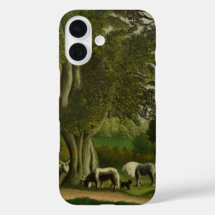 Coques iPhone 16 Paysage avec vachères d'Henri Rousseau