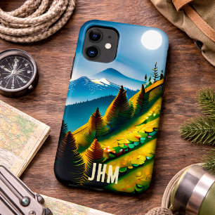 Case-Mate iPhone Case Paysage de montagne avec Pleine lune