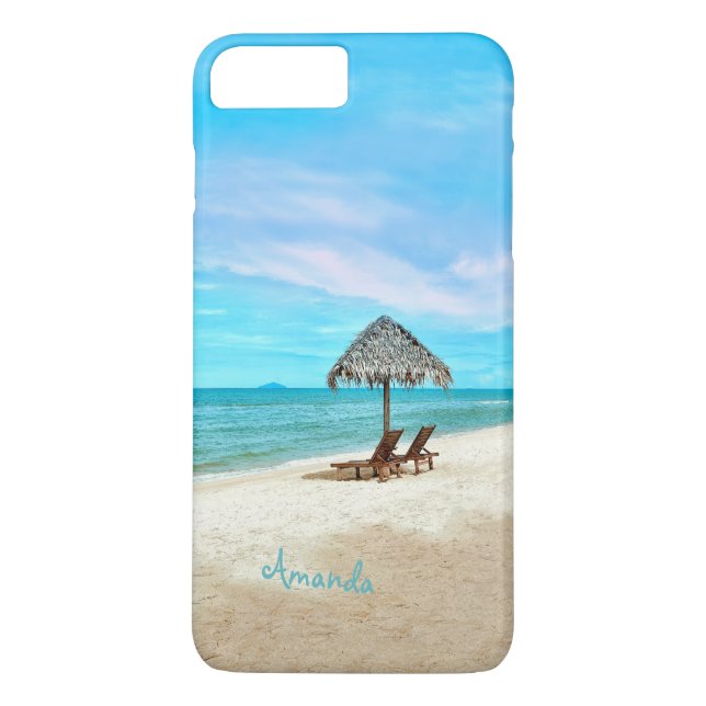 Coques Case-Mate iPhone Paysage de plage tropicale océanique relaxant (Dos)