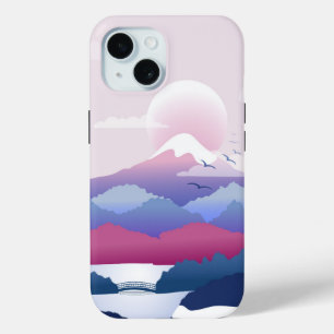 Coque Pour iPhone 15 Paysage De Temple Paisible À L'Aube