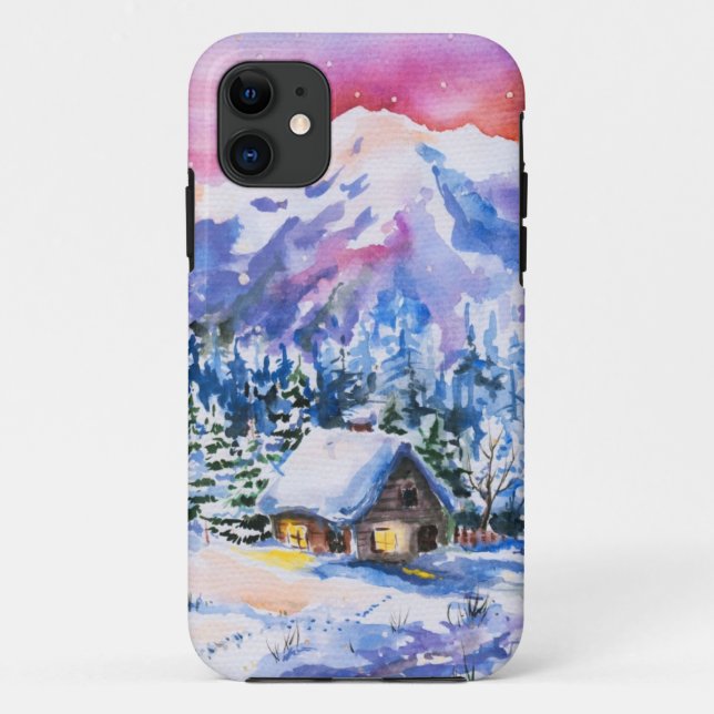 Coques Case-Mate iPhone Paysage d'hiver (Dos)