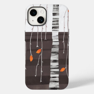 Coque Pour iPhone 14 Paysage d'hiver Peinture d'arbre