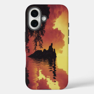 Coques iPhone 16 Paysage dramatique de coucher de soleil