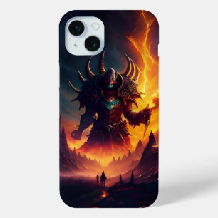 Coque iPhone 15 Mini Paysage du feu et de Brimstone 2