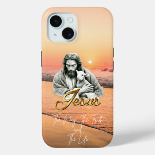 Coque Pour iPhone 15 Paysage marin coucher de soleil Biblique inspirant