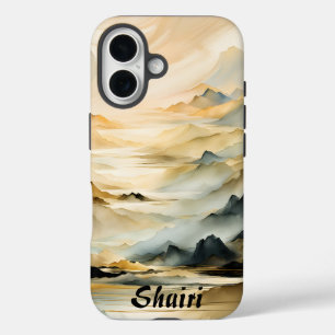 Coques iPhone 16 Paysage montagnard Abstrait