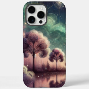 Coques iPhone 16 Pro Max Paysage onirique d'arbres tourbillonnants et de re