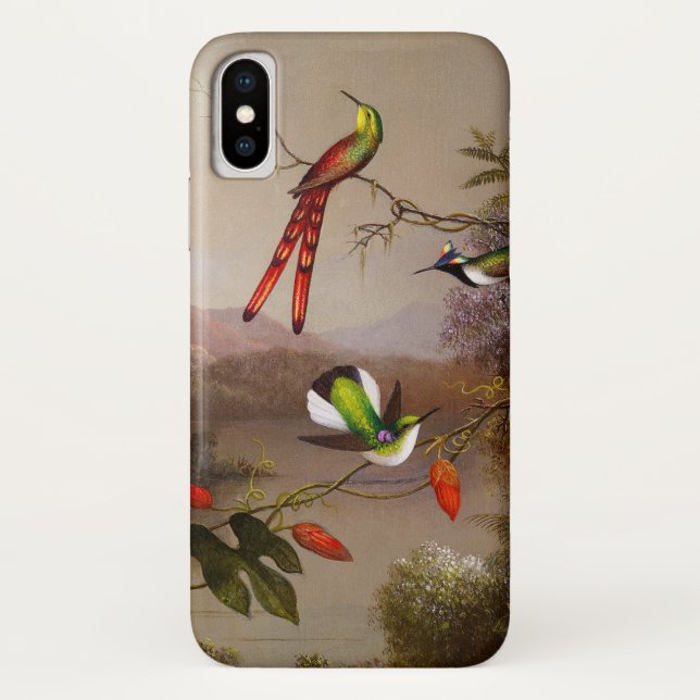 Coques Case-Mate iPhone Paysage tropical avec dix colibris (Dos)