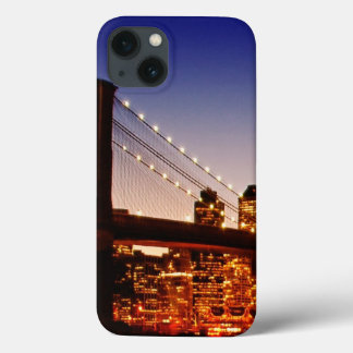 Coques Pour iPhone Paysage urbain de New York avec le pont au-dessus