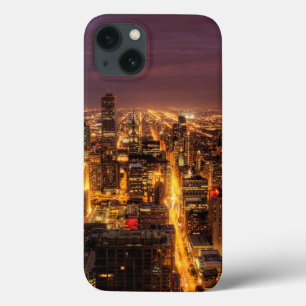 Coques Pour iPhone Paysage urbain de nuit de Chicago