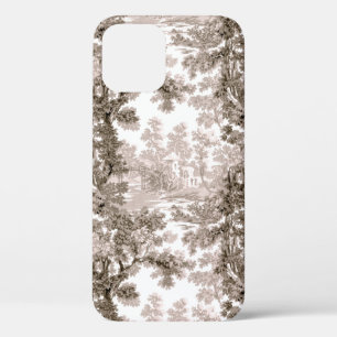 Case-Mate iPhone Case Paysage vintage Cottage Toile Brown & Blanc