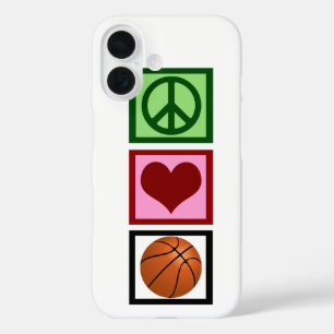 Coques iPhone 16 Peace Love Basket