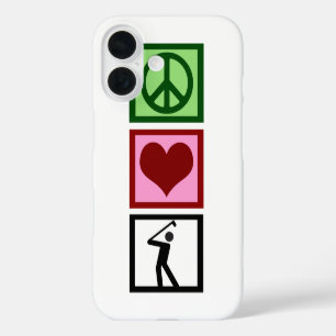 Coques iPhone 16 Peace Love Golf