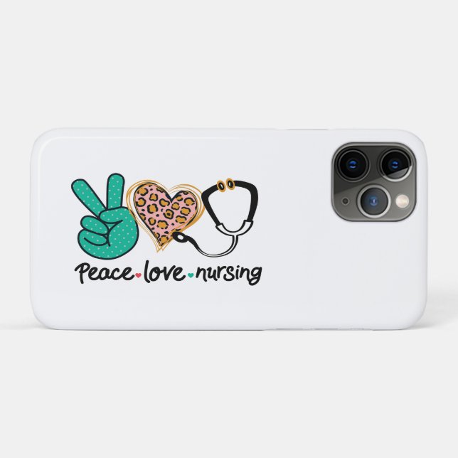 Coques Case-Mate iPhone Peace Love Nuring (Dos (Horizontal))