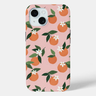 Coque Pour iPhone 15 Peach Orange Juice Motif