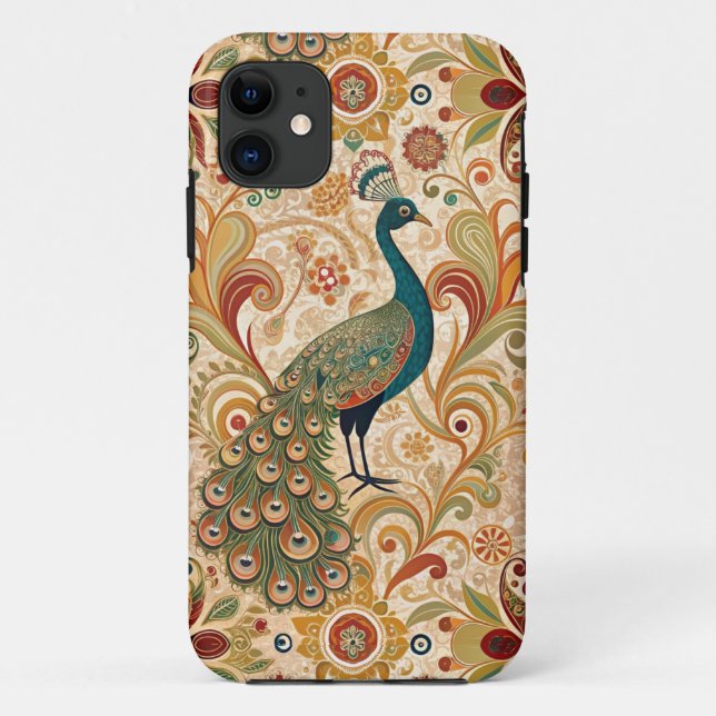 Coques Case-Mate iPhone Peacock Art Morris Style (Dos)