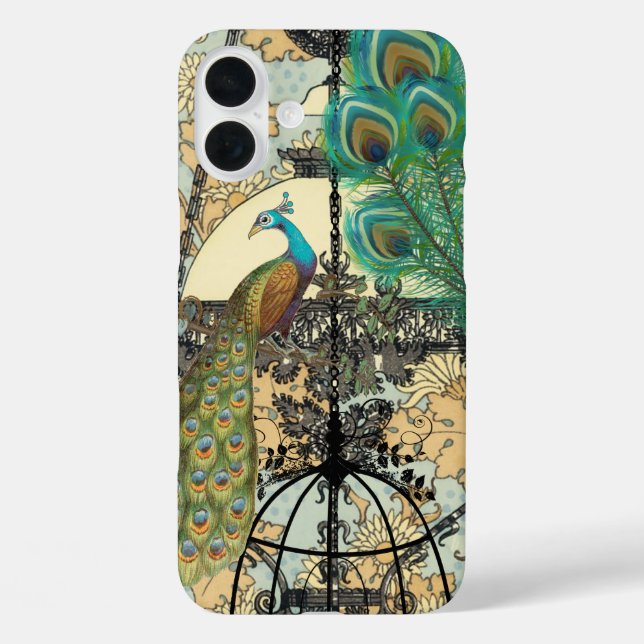 Coques Case-Mate iPhone Peacock Birdcage Chandelier Damas (Verso)