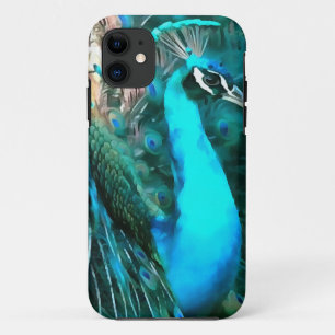 Case-Mate iPhone Case Peacock Bleu Vibrant Avec Queue Fissée