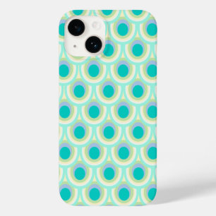 Coque Pour iPhone 14 Peacock motif menthe aqua vert