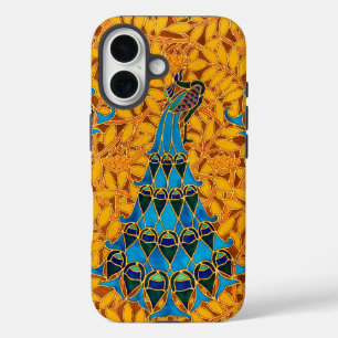 Coques iPhone 16 Peacocs et arbre décoratifs Art Nouveau vintages
