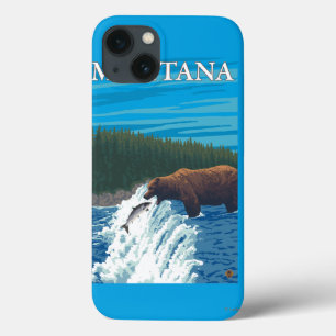 iPhone 13 Coque Pêche d'ours en rivière - Montana