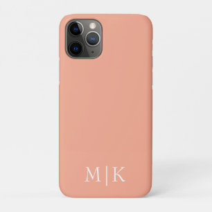 Case-Mate iPhone Case Pêche et blanc Monogramme moderne