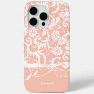 Coque iPhone 15 Pro Max Pêcher Floral Damask Choisir la couleur