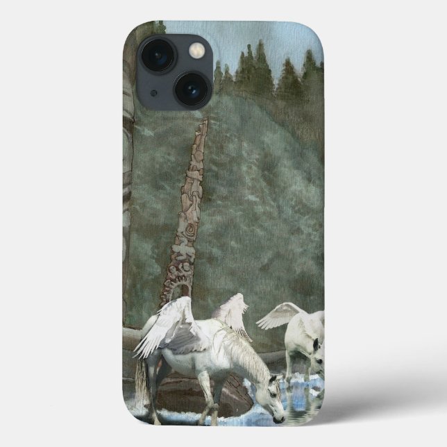 Coques Case-Mate iPhone Pegasi sacré boit de l'Imaginaire de rivière Art (Verso)