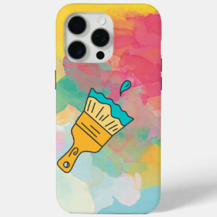 Coque iPhone 15 Pro Max peint avec une brosse
